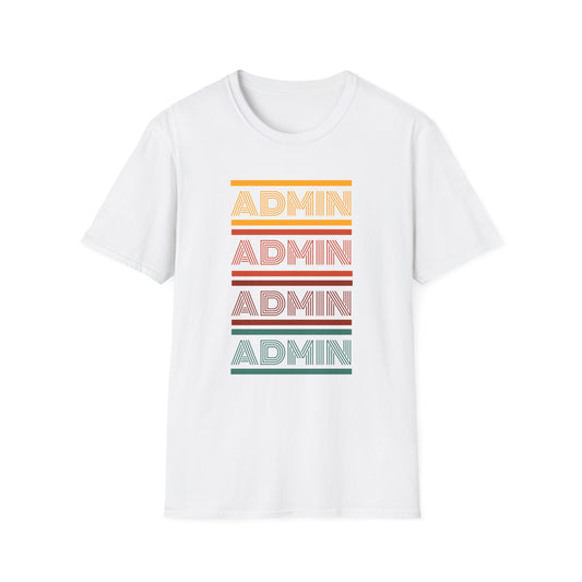 Retro Admin Unisex Softstyle Short Sleeve T-Shirt