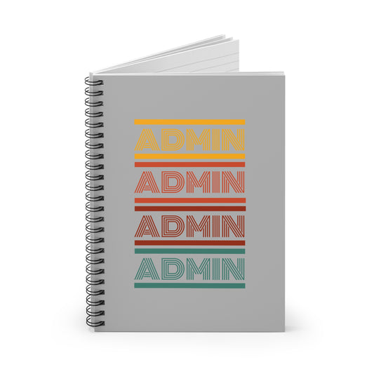 Retro Admin Spiral Notebook - Ruled Line